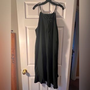 Asymmetrical Shift Dress, Black, XL